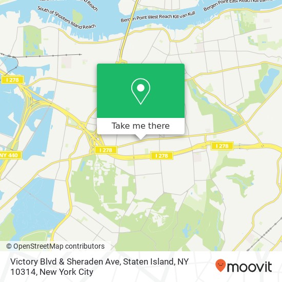 Victory Blvd & Sheraden Ave, Staten Island, NY 10314 map