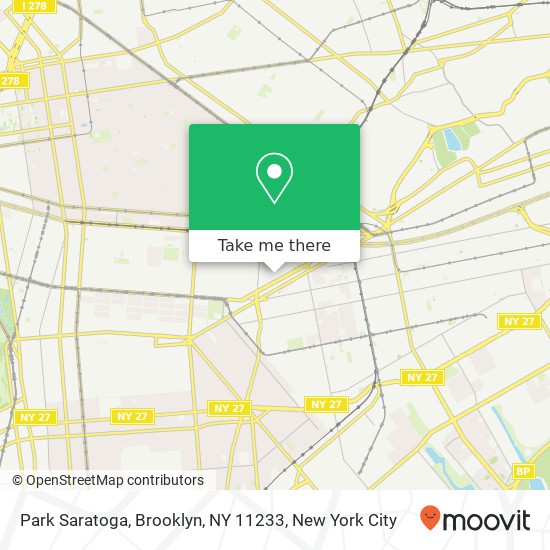 Mapa de Park Saratoga, Brooklyn, NY 11233