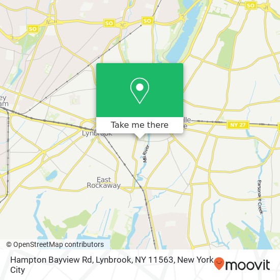 Mapa de Hampton Bayview Rd, Lynbrook, NY 11563