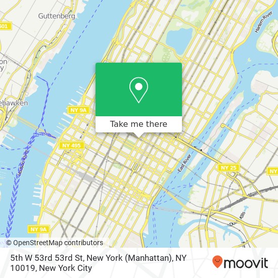 Mapa de 5th W 53rd 53rd St, New York (Manhattan), NY 10019
