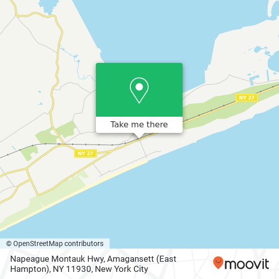 Napeague Montauk Hwy, Amagansett (East Hampton), NY 11930 map