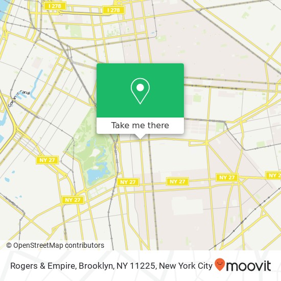 Mapa de Rogers & Empire, Brooklyn, NY 11225