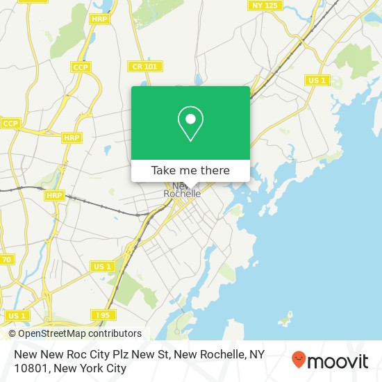 Mapa de New New Roc City Plz New St, New Rochelle, NY 10801