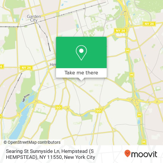 Mapa de Searing St Sunnyside Ln, Hempstead (S HEMPSTEAD), NY 11550