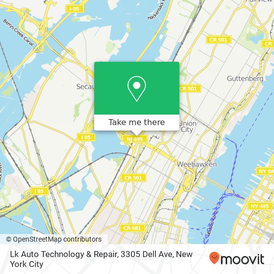 Mapa de Lk Auto Technology & Repair, 3305 Dell Ave