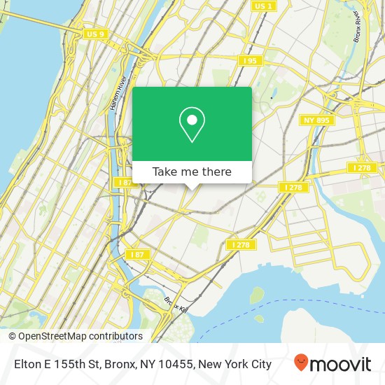 Elton E 155th St, Bronx, NY 10455 map