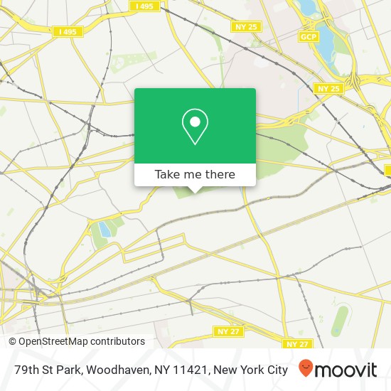 Mapa de 79th St Park, Woodhaven, NY 11421