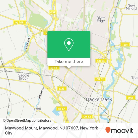 Mapa de Maywood Mount, Maywood, NJ 07607