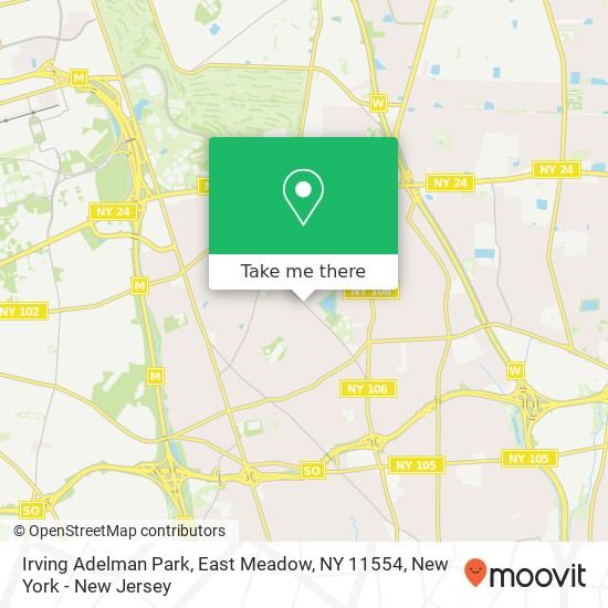 Mapa de Irving Adelman Park, East Meadow, NY 11554