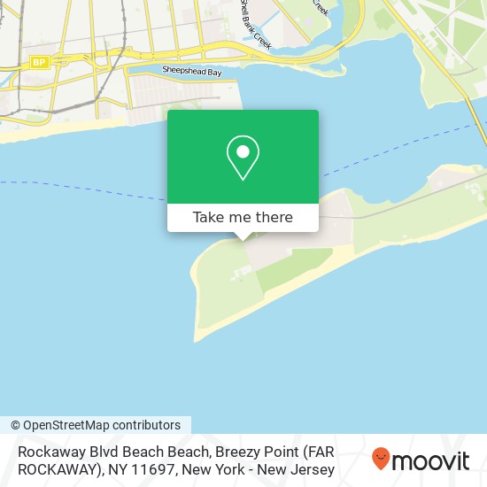 Mapa de Rockaway Blvd Beach Beach, Breezy Point (FAR ROCKAWAY), NY 11697