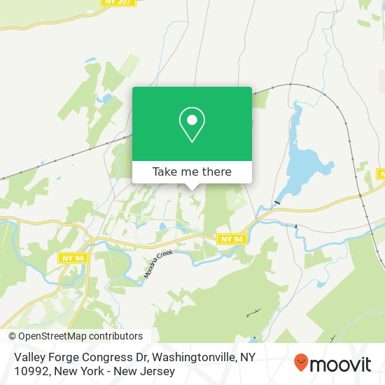 Valley Forge Congress Dr, Washingtonville, NY 10992 map