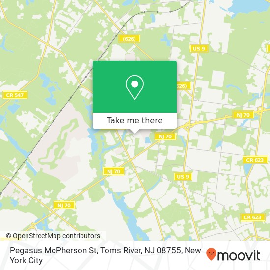 Mapa de Pegasus McPherson St, Toms River, NJ 08755