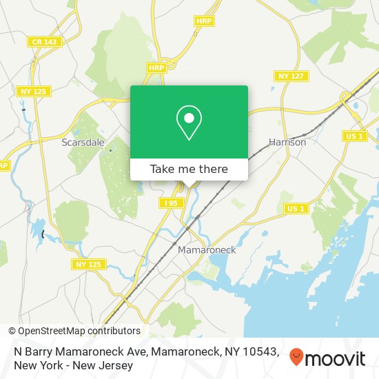 Mapa de N Barry Mamaroneck Ave, Mamaroneck, NY 10543