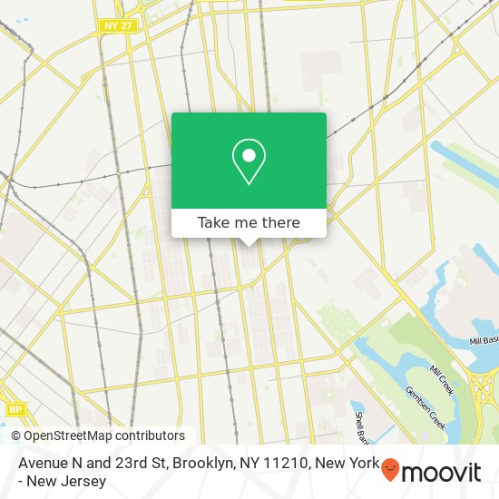 Mapa de Avenue N and 23rd St, Brooklyn, NY 11210