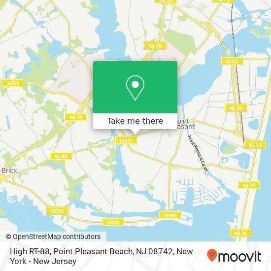 Mapa de High RT-88, Point Pleasant Beach, NJ 08742