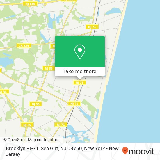 Brooklyn RT-71, Sea Girt, NJ 08750 map