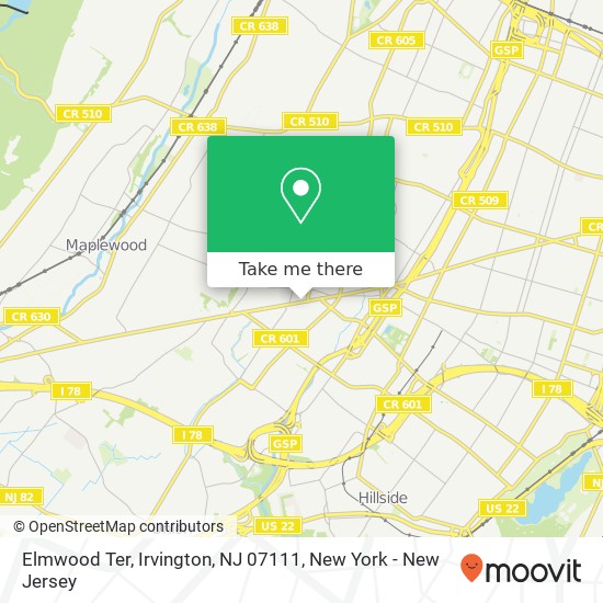 Elmwood Ter, Irvington, NJ 07111 map