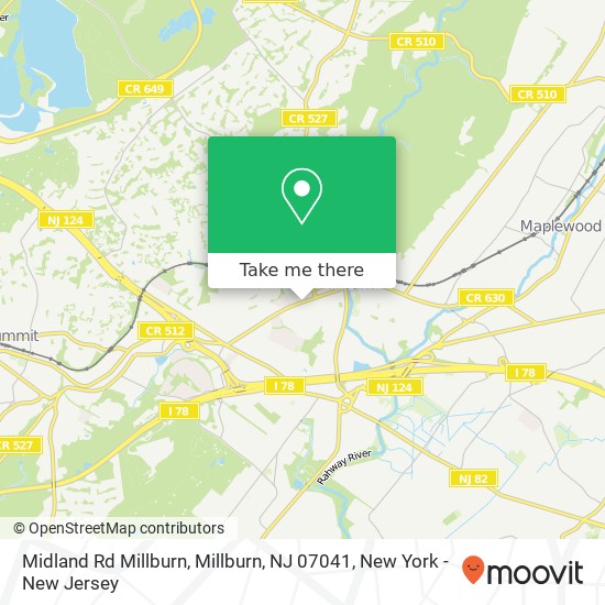 Midland Rd Millburn, Millburn, NJ 07041 map