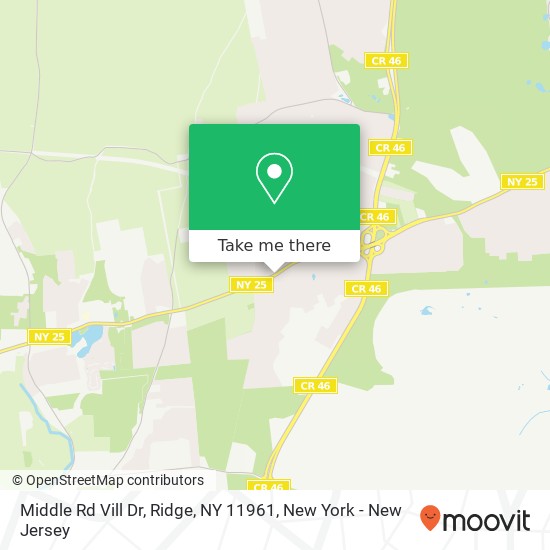 Middle Rd Vill Dr, Ridge, NY 11961 map