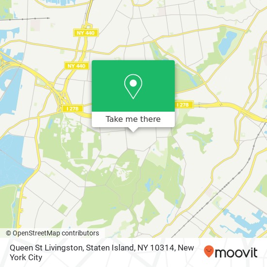 Mapa de Queen St Livingston, Staten Island, NY 10314
