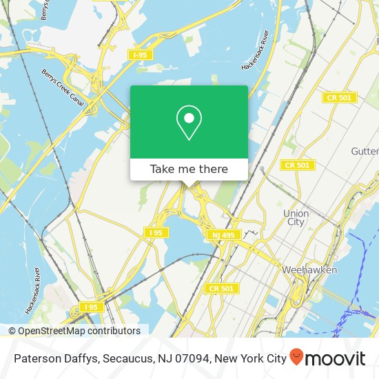 Mapa de Paterson Daffys, Secaucus, NJ 07094
