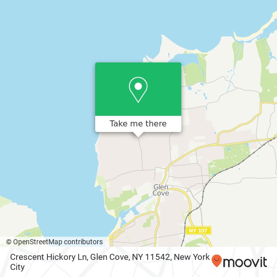 Mapa de Crescent Hickory Ln, Glen Cove, NY 11542