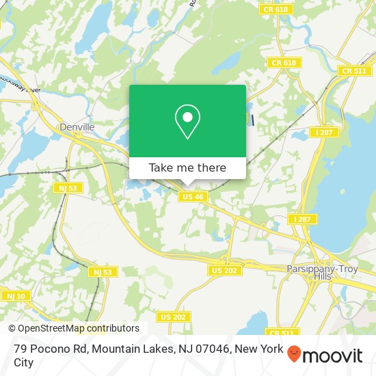 79 Pocono Rd, Mountain Lakes, NJ 07046 map