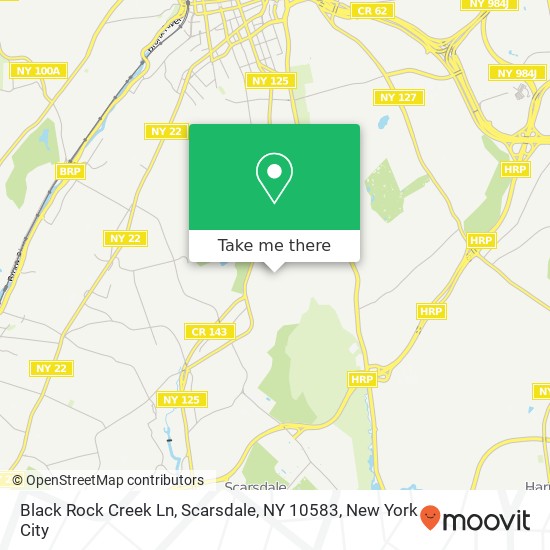 Mapa de Black Rock Creek Ln, Scarsdale, NY 10583