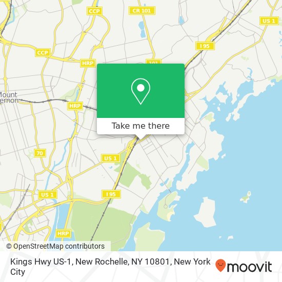 Kings Hwy US-1, New Rochelle, NY 10801 map