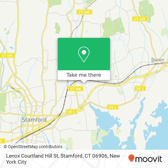 Mapa de Lenox Courtland Hill St, Stamford, CT 06906
