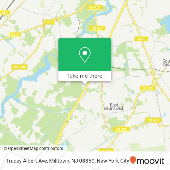 Tracey Albert Ave, Milltown, NJ 08850 map
