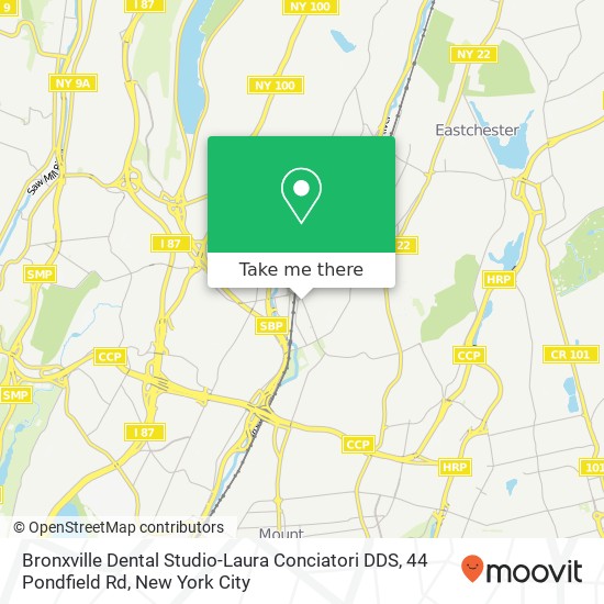 Bronxville Dental Studio-Laura Conciatori DDS, 44 Pondfield Rd map