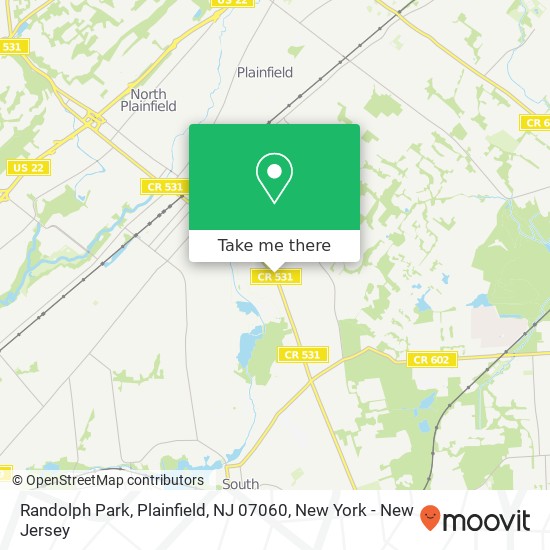Mapa de Randolph Park, Plainfield, NJ 07060
