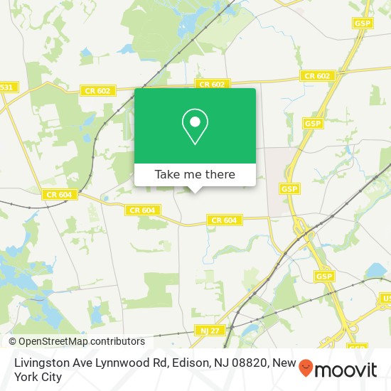 Livingston Ave Lynnwood Rd, Edison, NJ 08820 map