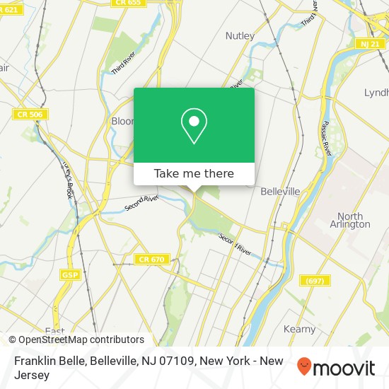Franklin Belle, Belleville, NJ 07109 map