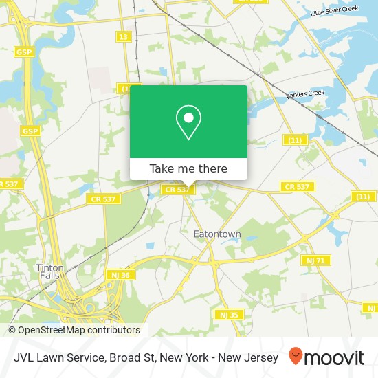 Mapa de JVL Lawn Service, Broad St