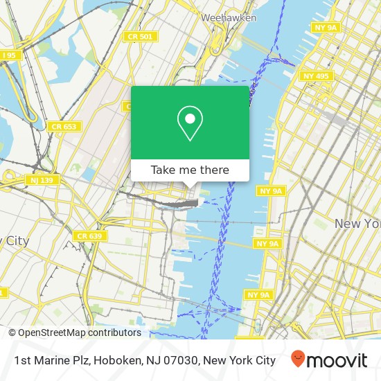 Mapa de 1st Marine Plz, Hoboken, NJ 07030