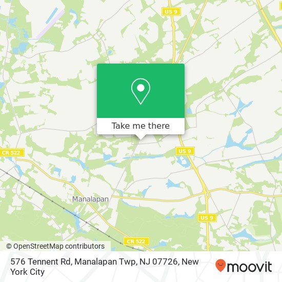 576 Tennent Rd, Manalapan Twp, NJ 07726 map