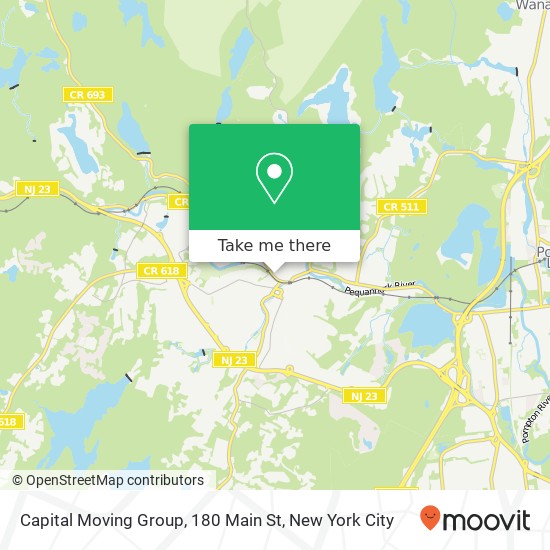 Mapa de Capital Moving Group, 180 Main St