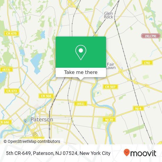 Mapa de 5th CR-649, Paterson, NJ 07524