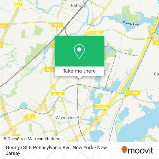 George St E Pennsylvania Ave map