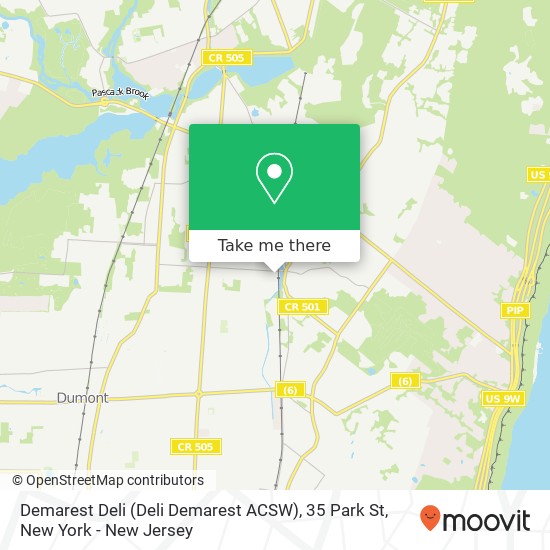 Mapa de Demarest Deli (Deli Demarest ACSW), 35 Park St
