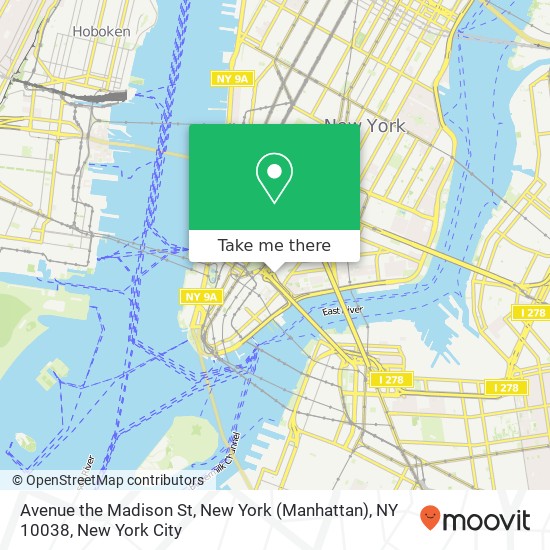 Avenue the Madison St, New York (Manhattan), NY 10038 map