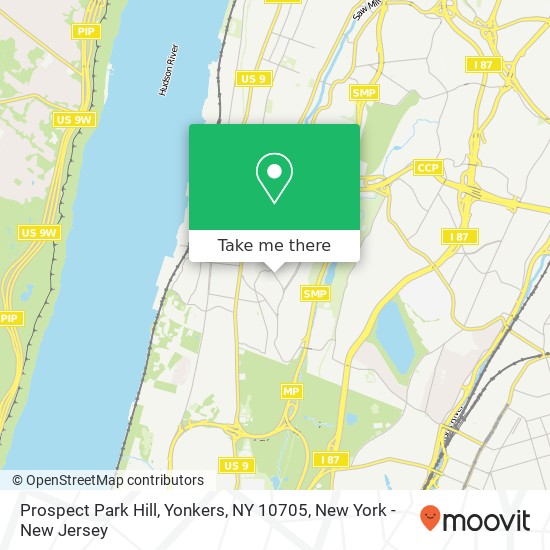 Prospect Park Hill, Yonkers, NY 10705 map