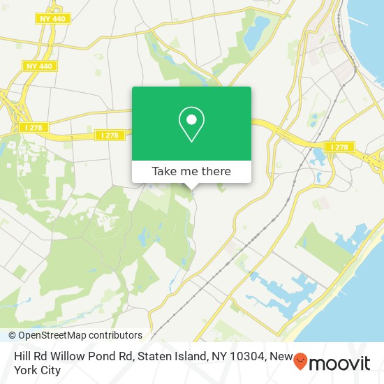 Hill Rd Willow Pond Rd, Staten Island, NY 10304 map