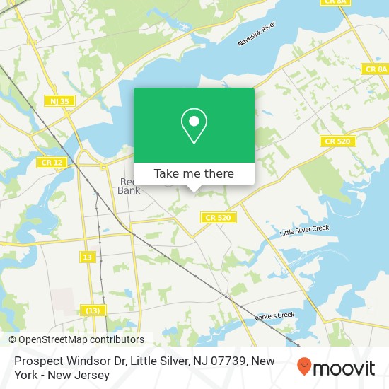 Mapa de Prospect Windsor Dr, Little Silver, NJ 07739