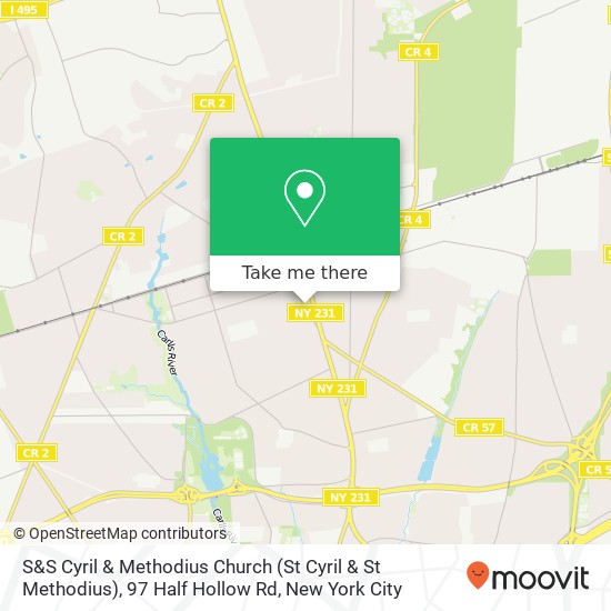 Mapa de S&S Cyril & Methodius Church (St Cyril & St Methodius), 97 Half Hollow Rd