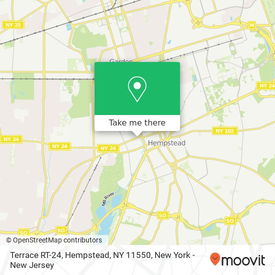 Mapa de Terrace RT-24, Hempstead, NY 11550