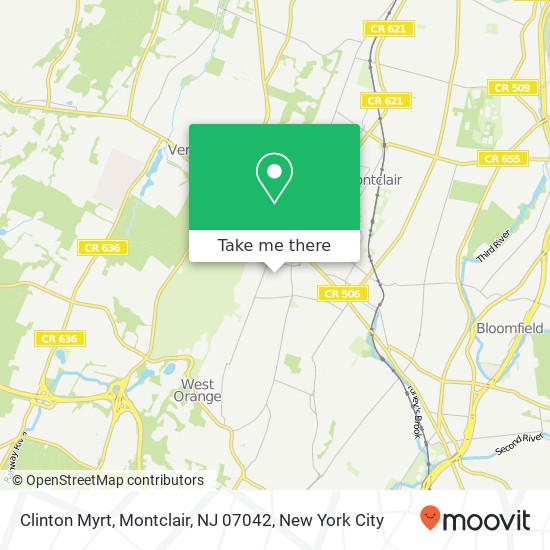 Mapa de Clinton Myrt, Montclair, NJ 07042