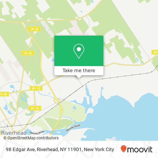 98 Edgar Ave, Riverhead, NY 11901 map